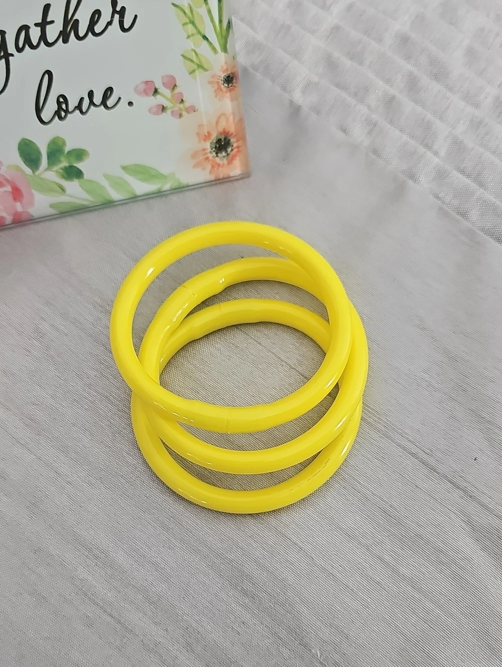All Weather Baby Yellow Bracelet.  (Not Budhagirl) Measure 45mm / 2:/ Age 3+